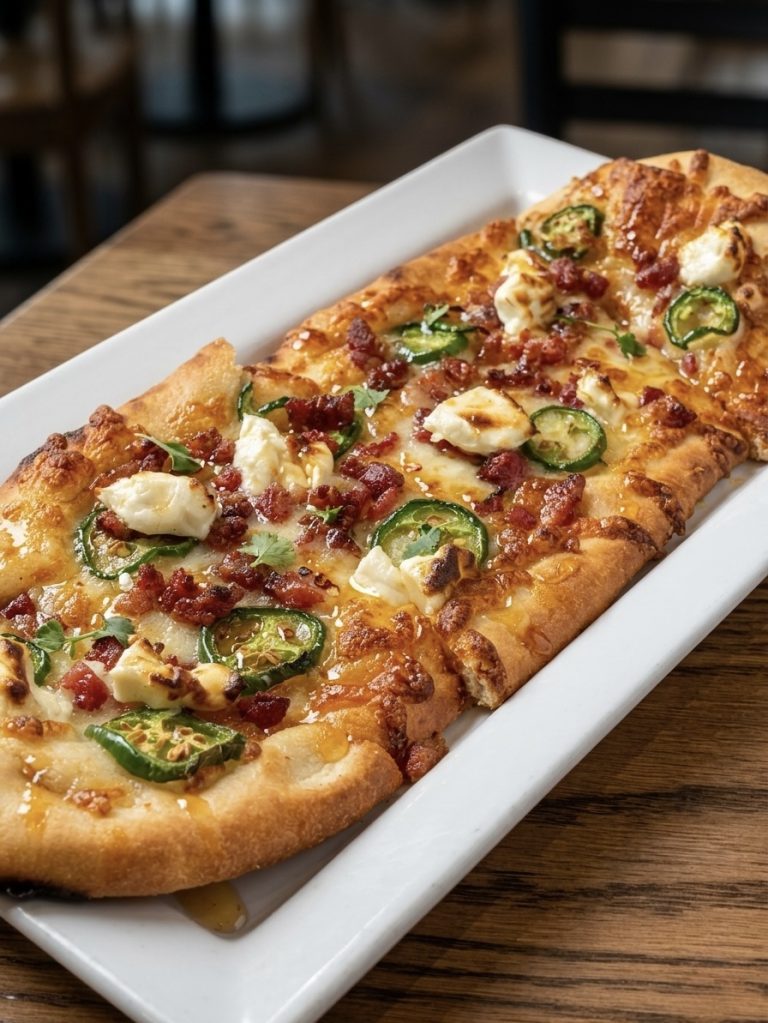 Jalapeño popper flatbread at Twain's Tavern in Pasadena, MD