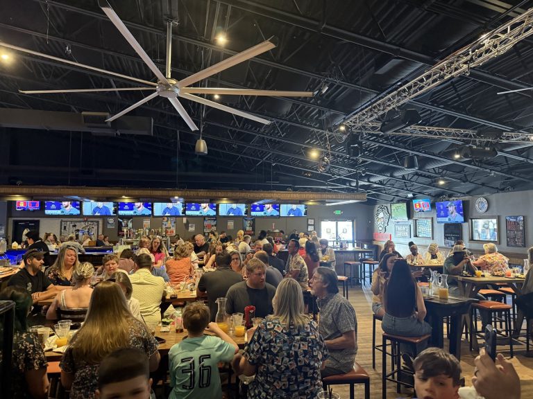 A full main room at Twain's Tavern