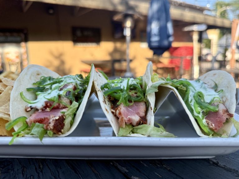 Ahi tuna tacos at Twain's Tavern in Pasadena, MD