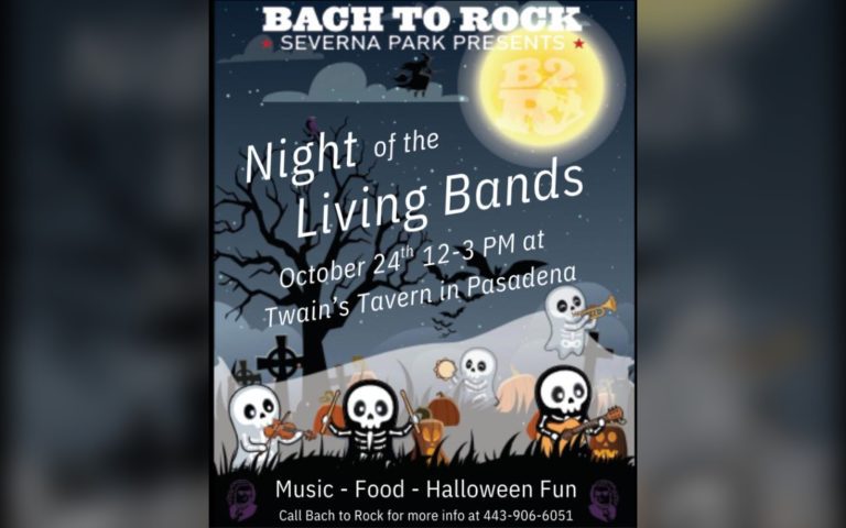 Bach to Rock Severna Park presents Night of the Living Bands, October 24, 12 to 3pm at Twain's Tavern in Pasadena